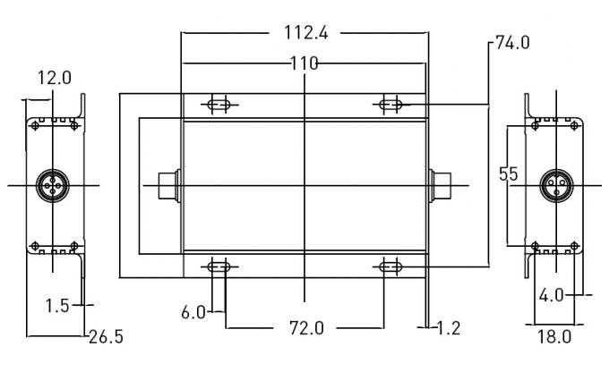 Amplificatore elettrico 0 - 10V 4 - 20mA delle cellule di carico dell'uscita con l'alloggio della lega di alluminio