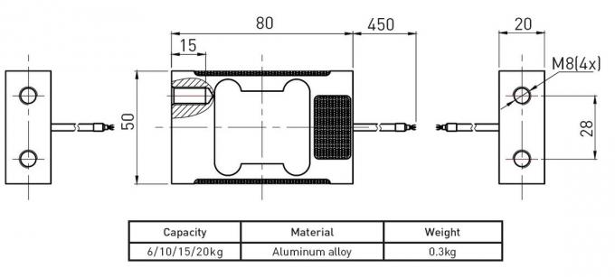 Cellula di carico della lega di alluminio dei sensori delle cellule di carico della scala F4841 per la misura del peso