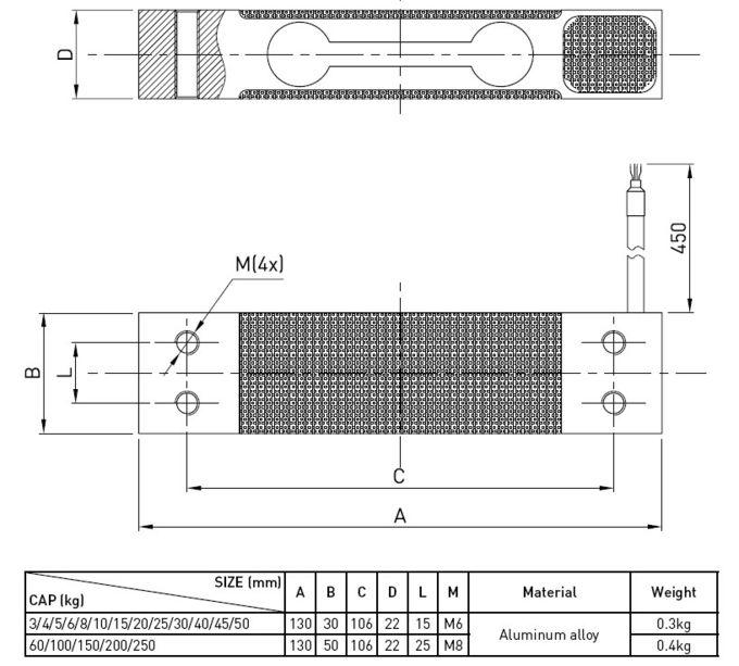 Cellula del carico di compressione dell'estensimetro di alta precisione per la bilancia